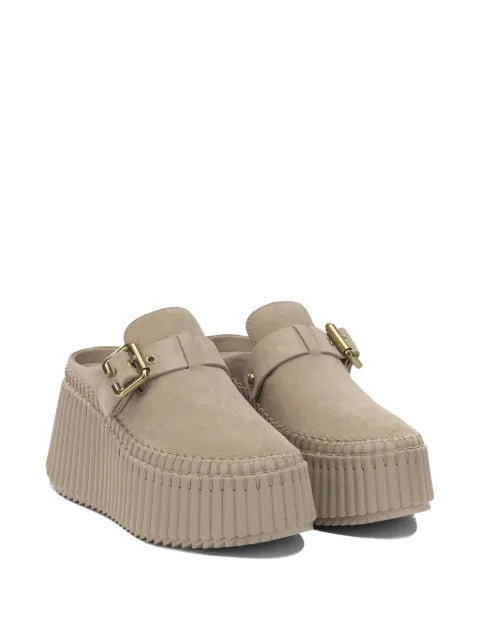 Chloé Nama wedge mules