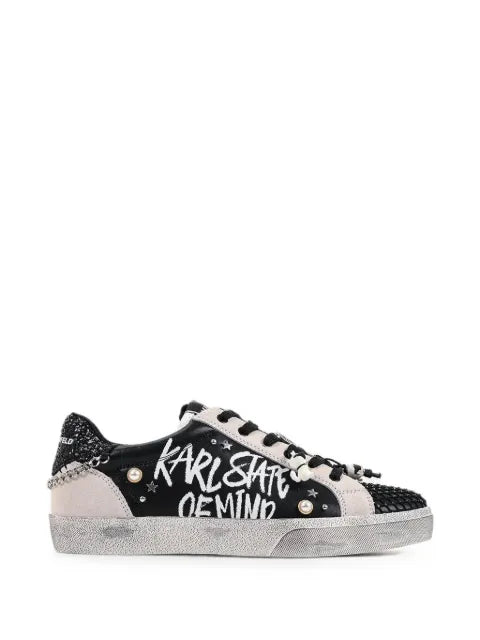 Karl Lagerfeld Skool graffiti-print sneakers