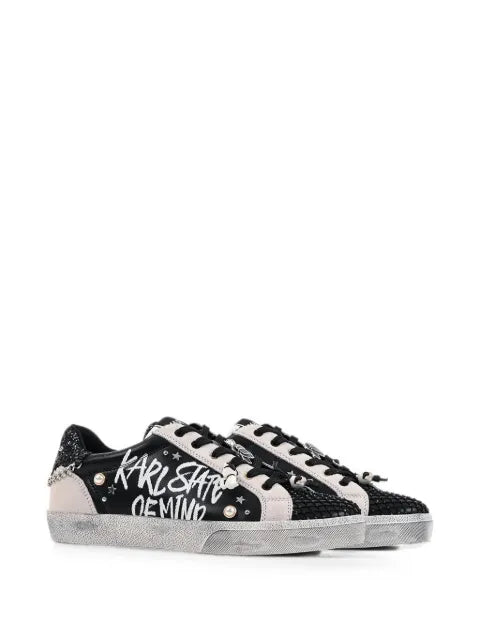 Karl Lagerfeld Skool graffiti-print sneakers