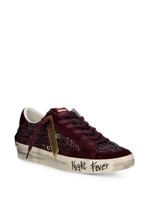 Crime London SK8 Deluxe glitter-embellished sneakers