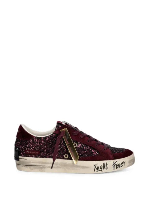 Crime London SK8 Deluxe glitter-embellished sneakers