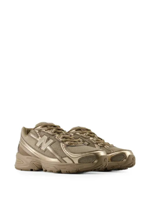 New Balance 740 metallic-finish mesh sneakers