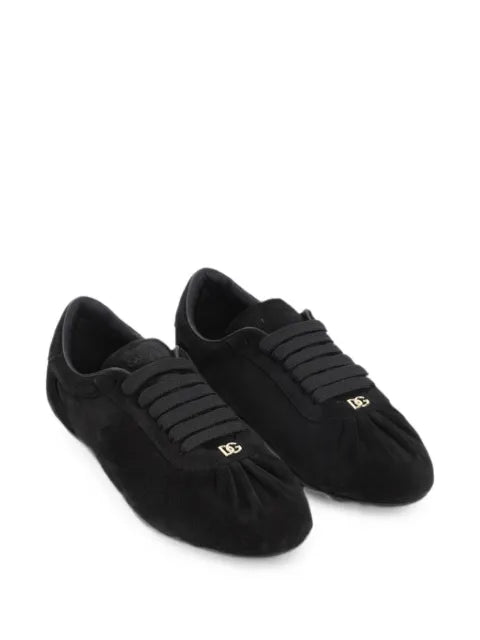Dolce & Gabbana logo-plaque ruched sneakers