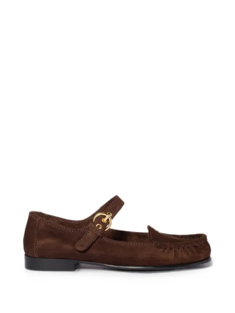 Miu Miu suede loafers with buckle