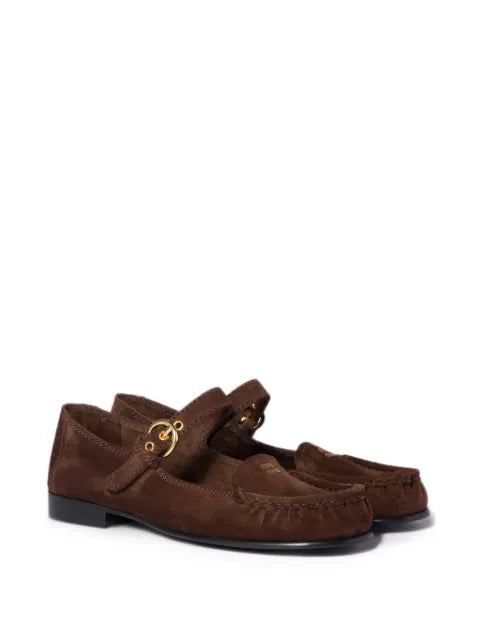 Miu Miu suede loafers with buckle