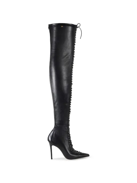 Elisabetta Franchi Nappa leather boots with criss-cross laces