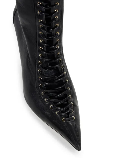 Elisabetta Franchi Nappa leather boots with criss-cross laces