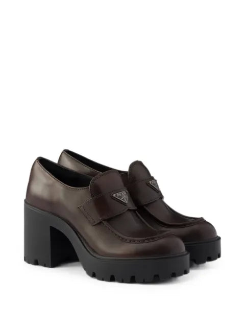 Prada leather loafers