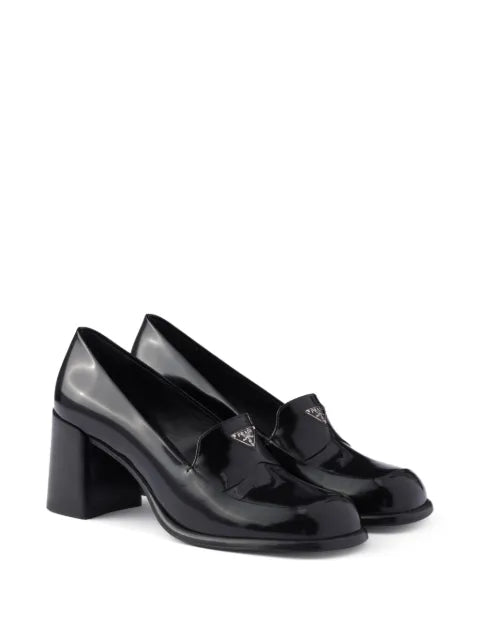 Prada brushed leather loafers