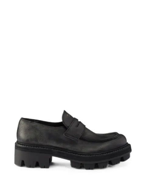 Prada leather loafers