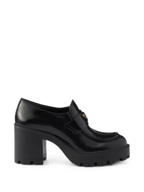 Prada brushed-leather loafers
