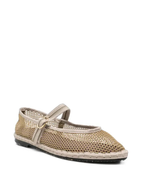 FLABELUS Isabella flats in khaki