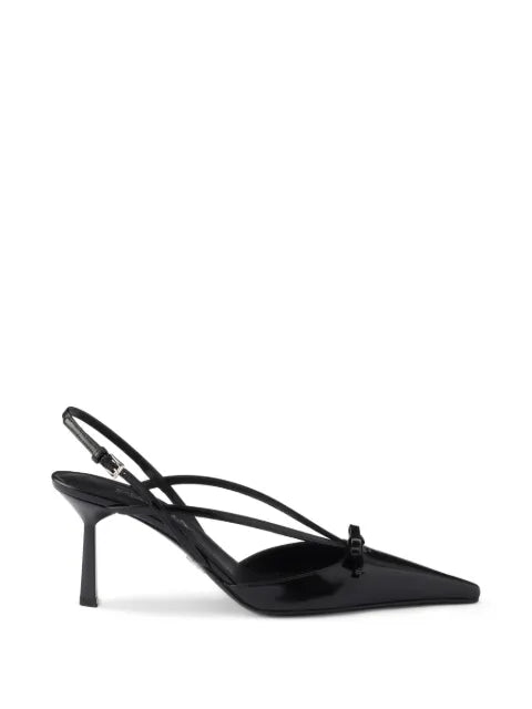 Prada brushed leather slingback pumps