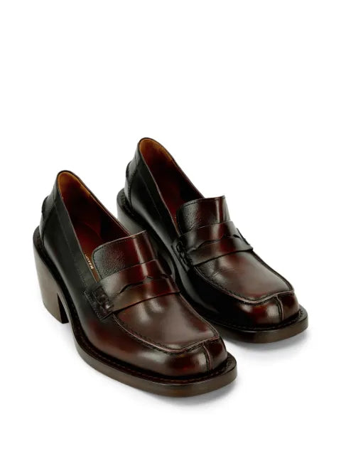 DRIES VAN NOTEN heeled leather loafers
