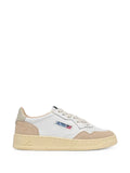 Autry Medalist low sneakers in white and pelican suede and leather