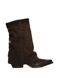 Metisse button-embellished pointed-toe boots