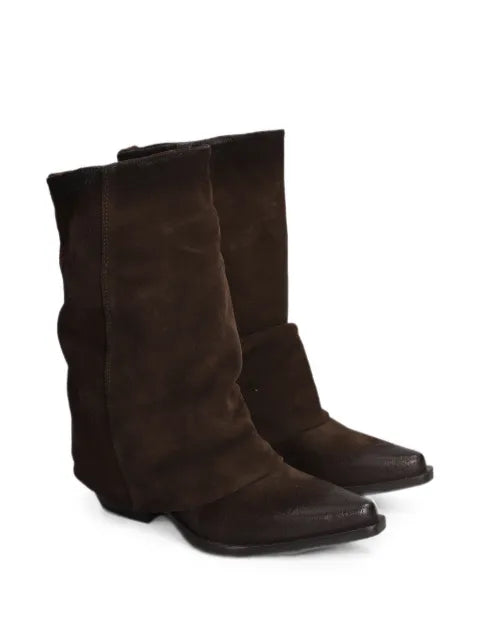 Metisse button-embellished pointed-toe boots