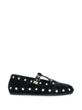GANNI Mary Jenny moccasins in black velvet