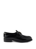 Prada triangle-logo leather loafers