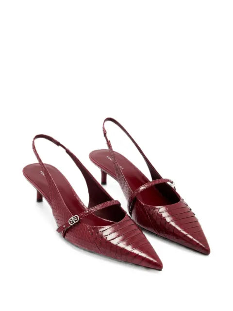 Tory Burch Double T buckle mary jane slingbacks