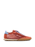 Hoff Bridge Fishnet suede-panelled mesh sneakers