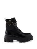 Prada Monolith leather and Re-Nylon boots with pouch