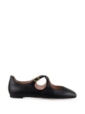 Bally Ballyrina flats in black leather