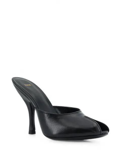 Jude Date Mule leather peep-toe sandals