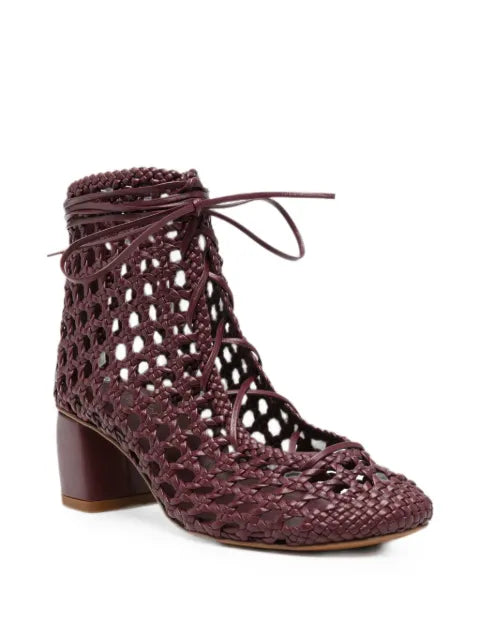 Forte Forte woven lace-up ankle boots