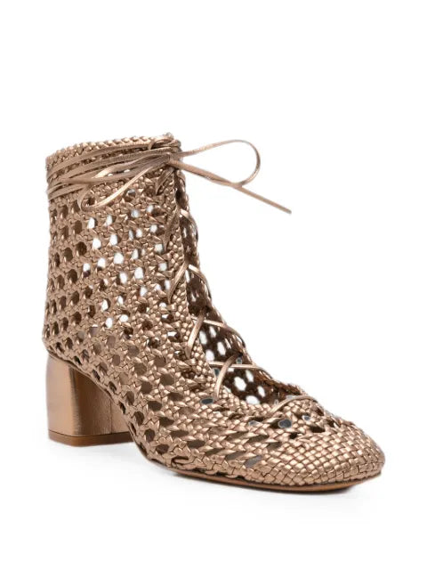 Forte Forte woven lace-up ankle boots