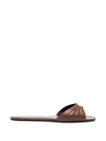 Saint Laurent Cassandra ruched leather sandals