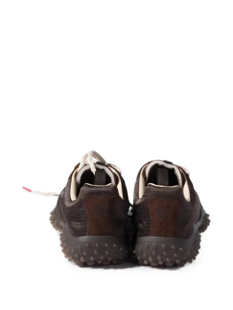 Miu Miu Bubble technical fabric and suede sneakers