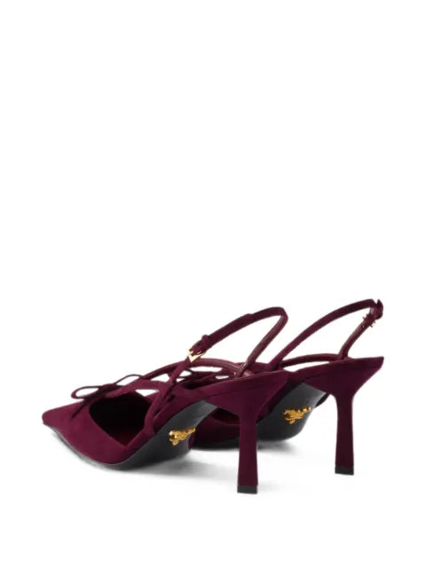 Prada Decollete suede slingback pumps