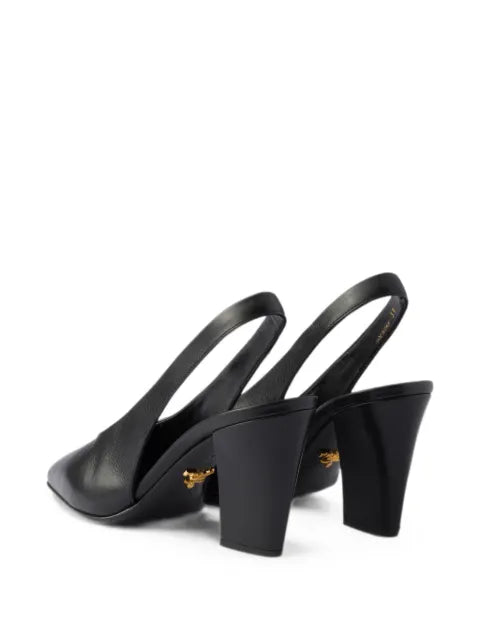 Prada Decollete leather slingback pumps