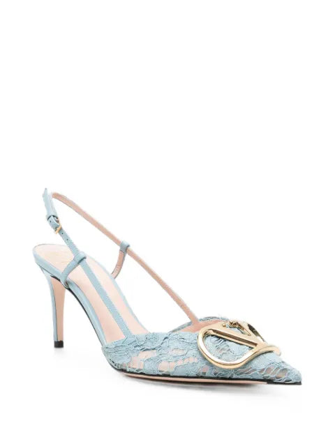 Valentino Garavani lace-detail pumps