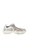 Miu Miu Bubble embroidered technical fabric and suede sneakers