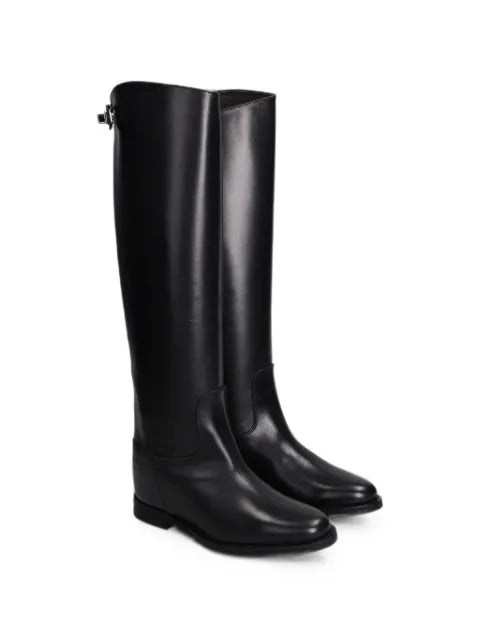 Via Roma 15 rear-zip-fastening knee-high boots