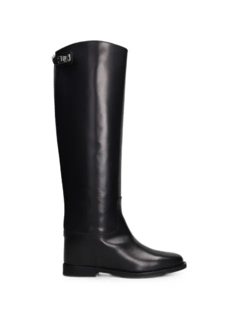 Via Roma 15 rear-zip-fastening knee-high boots