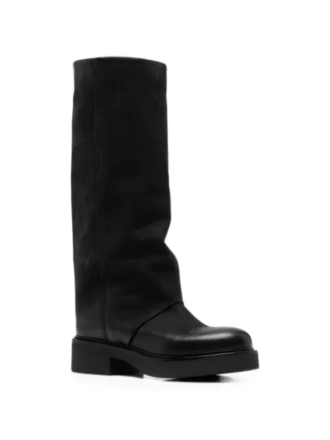 Metisse fold-over leather boots