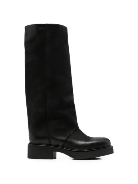 Metisse fold-over leather boots
