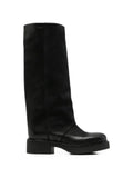 Metisse fold-over leather boots