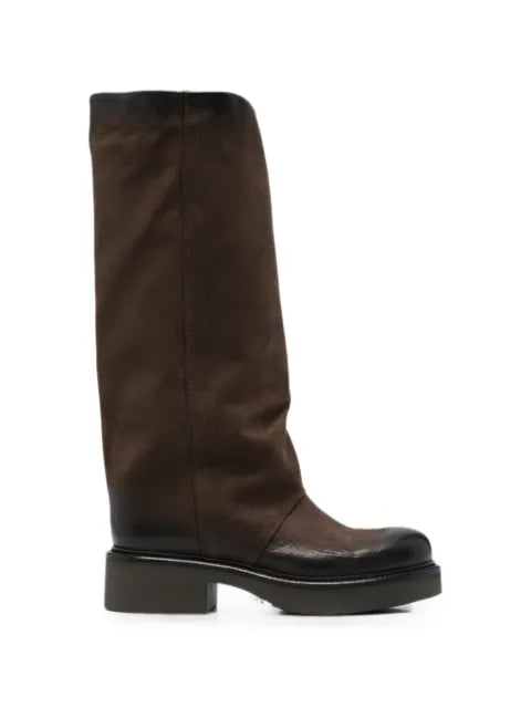 Metisse leather pull-on boots