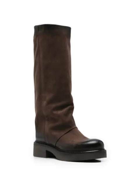 Metisse leather pull-on boots