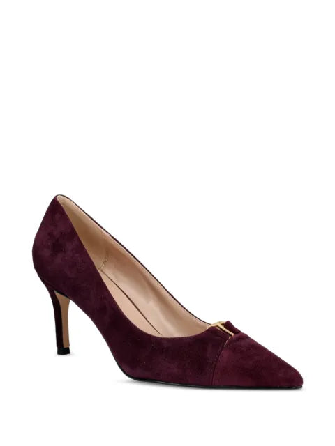 TWINSET suede court shoes with logo