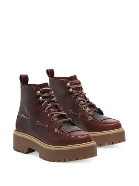 Timberland Kiltie stone street platform ankle boots