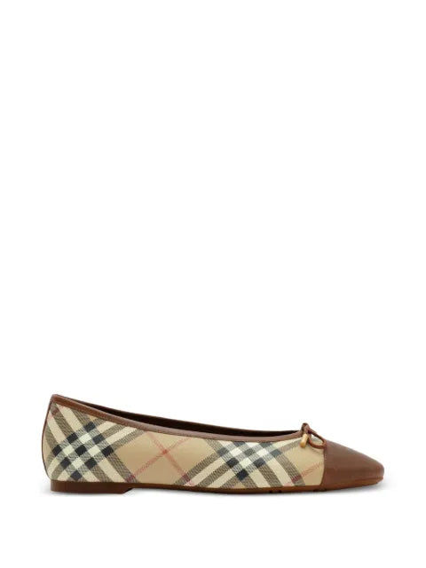 Burberry Check canvas Highgate ballerinas