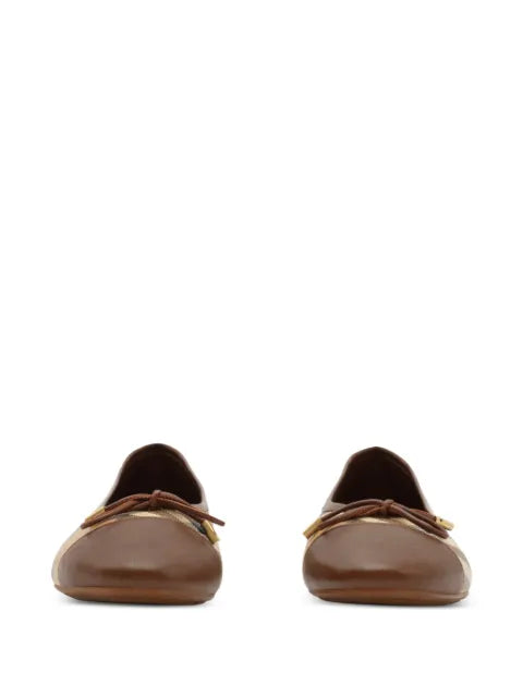 Burberry Check canvas Highgate ballerinas