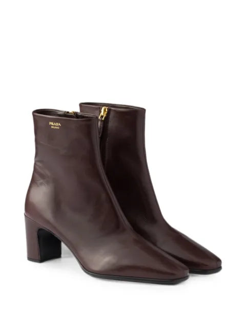 Prada leather booties