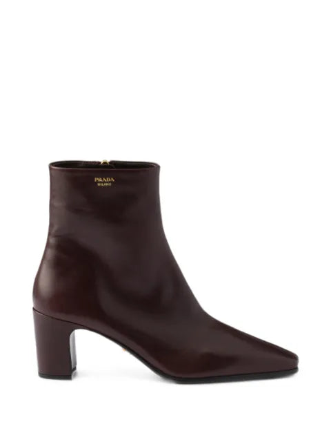 Prada leather booties