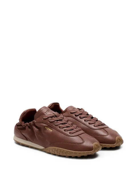 Hoff Bridge ruched-detail leather sneakers